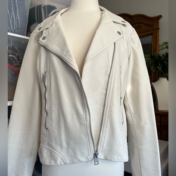 PU Cream Levi Jacket - Picture 1 of 12